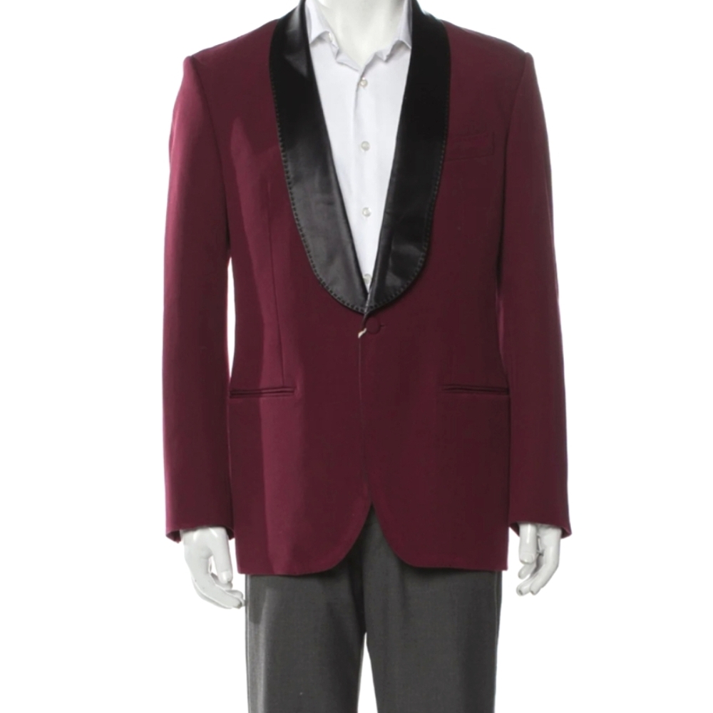 Marni Virgin Wool Burgundy Sport Coat New With Tags Flawed Gem size 48 / US 38